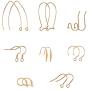 UNICRAFTALE 8 Styles 48pcs Earring Hooks Fish Hook Ear Wires Hypo-allergenic Stainless Steel Earring (0.7-1mm Pin) Earring Hooks Golden Metal Ear Wires for Jewelry Earring Parts DIY Making