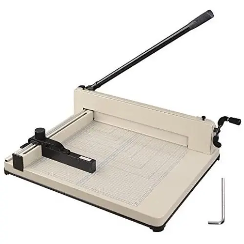 Yescom 400 A3 Sheet Capacity, 17'' Cutting Length Industrial Guillotine Paper Trimmer Cutter Stack Heavy Duty Steel Base