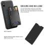 ZOVER iPhone Xs Max Magnetic Case with Detachable Card Holder Support Wireless Charging Car Mount Credit Cards Slot Genuine Leather Case Adhere to Anywhere Reusable Rectangular Metal Plates Black
