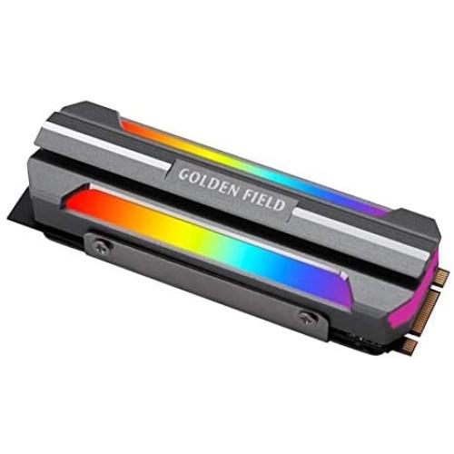 CALIDAKA M.2 2280 Heatsink Cooler,SSD Heatsinks ARGB Thermal Pad 5V 3pin Radiator M.2 SSD Cooling Sink,Solid State Disk Radiator for 2280 M.2 SSD