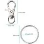 120PCS Premium Swivel Lanyard Snap Hook with Key Rings, Metal  Hooks  Keychain Hooks for Lanyard Key Rings Crafting