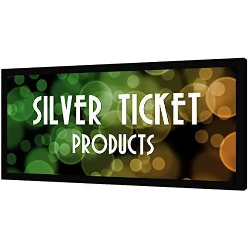 Silver Ticket Products STR Series 6 Piece Home Theater Fixed Frame 4K / 8K Ultra HD, HDTV, HDR & Active 3D Movie Projection Screen, 2.35:1 Format, 138'' Diagonal, White Material STR-235138 Silver Ticket Products STR Series 6 Piece Home Theater Fixed Frame 4K / 8K Ultra HD, HDTV, HDR & Active 3D Movie Projection Screen, 2.35:1 Format, 138'' Diagonal, White Material STR-235138