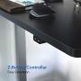 FLEXISPOT Electric Height Adjustable Standing Desk Sit Stand Desk Heavy Duty Steel Stand Up Desk Frame w/Automatic Smart Keypad (Black Frame+ 48 in Black Top)