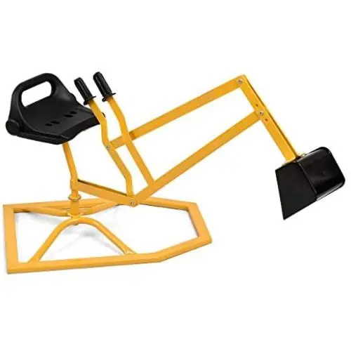 Costzon Kids Ride On Sand Digger, 360° Rotatable Excavator Toy Crane with Base for Sand, Dirt, Snow, Beach, Heavy Duty Steel Digging Toys for Boys Girls, Sandbox Digger for Kids Outdoor Costzon Kids Ride On Sand Digger, 360° Rotatable Excavator Toy Crane with Base for Sand, Dirt, Snow, Beach, Heavy Duty Steel Digging Toys for Boys Girls, Sandbox Digger for Kids Outdoor