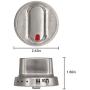 AMI PARTS DG64-00472A/DG64-00347A Range Surface Burner Knob Dial knob Compatible with Samsung Stove Range Oven - Replaces AP5949480 PS10058981 for Model FX510BGS FX710BGS NX58F5300SS NX58F5500SS(5pcs)