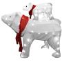 Joiedomi 2 Packs Plush Polar Bears 80 LED Warm White Yard Lights for Christmas Outdoor Yard Garden Decorations, Christmas Event Decoration, Christmas Eve Night Decor