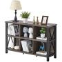 FATORRI Rustic 6 Cube Storage Organizer with Shelf, Wood and Metal Cubby Bookcase, Industrial Horizontal Bookshelf (Walnut Brown, 47 Inch) FATORRI Rustic 6 Cube Storage Organizer with Shelf, Wood and Metal Cubby Bookcase, Industrial Horizontal Bookshelf (Walnut Brown, 47 Inch)