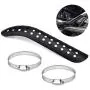 Cobella Universal Motorcycle Exhaust Heat Shield Black Metal Heel Guard Exhaust Muffler Pipe Cover for Automotive, Motorcycle Motorbike