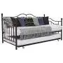 DHP Tokyo Daybed and Trundle with Metal Frame, Twin Over Twin Size, Brushed Bronze