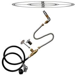 Stanbroil LP Propane Gas Fire Pit Stainless Steel Burner Ring Installation Kit, 12-inch