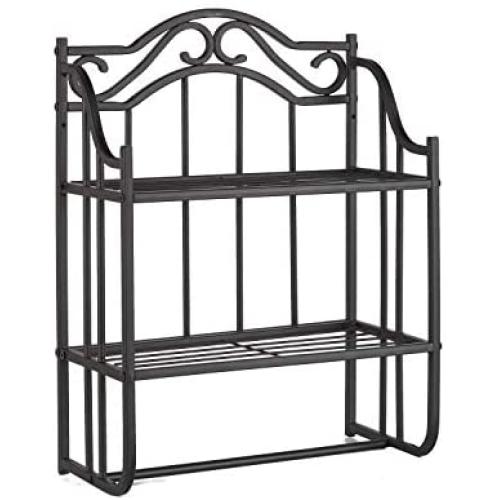 Silverwood Bathroom Wall Shelf, 18w 8.5d 24h, Oil Rubbed Bronze