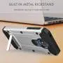 Motorola Moto G7 Power Case, Evocel [Explorer Series Pro] Premium Full Body Case with Glass Screen Protector, Belt Clip Holster, Metal Kickstand for Motorola Moto G7 Power (XT1955), Silver