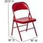 Flash Furniture HERCULES Series Double Braced Red Metal Folding Chair Flash Furniture HERCULES Series Double Braced Red Metal Folding Chair