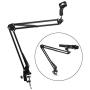 Depusheng NB-35 Mic Microphone Scissor Suspension Arm Stand and Table Mounting Clamp NW Filter Windscreen Shield Metal Mount Kit