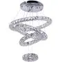 Dixun Crystal Chandeliers Modern LED 4 Rings Pendant Light Adjustable Stainless Steel Ceiling Light Fixture for Living Room Dining Room Bedroom (Cool White) Dixun Crystal Chandeliers Modern LED 4 Rings Pendant Light Adjustable Stainless Steel Ceiling Light Fixture for Living Room Dining Room Bedroom (Cool White)