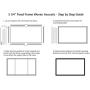 Silver Ticket Products STR Series 6 Piece Home Theater Fixed Frame 4K / 8K Ultra HD, HDTV, HDR & Active 3D Movie Projection Screen, 16:9 Format, 92'' Diagonal, Woven Acoustic Material STR-16992-WAB