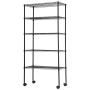 14D x 30W x 60H 5-Tier Wire Shelving Unit Steel Large Metal Shelf Organizer Garage Storage Shelves Heavy Duty NSF Height Adjustable Commercial Grade Utility Storage Metal Rack on Wheels Black 14D x 30W x 60H 5-Tier Wire Shelving Unit Steel Large Metal Shelf Organizer Garage Storage Shelves Heavy Duty NSF Height Adjustable Commercial Grade Utility Storage Metal Rack on Wheels Black