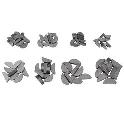 Qiilu 80pcs Woodruff Keys Kit, Metal Woodruff Keys Assortment Set Different Sizes Fasteners Mechanical Industry