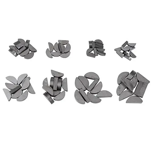 Qiilu 80pcs Woodruff Keys Kit, Metal Woodruff Keys Assortment Set Different Sizes Fasteners Mechanical Industry Qiilu 80pcs Woodruff Keys Kit, Metal Woodruff Keys Assortment Set Different Sizes Fasteners Mechanical Industry