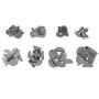 Qiilu 80pcs Woodruff Keys Kit, Metal Woodruff Keys Assortment Set Different Sizes Fasteners Mechanical Industry