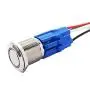 Yakamoz DC12V 19mm 3/4'' Red Ring Led Metal Momentary Push Button Switch Car DIY Switch Silver with Wired Connector Adapter Yakamoz DC12V 19mm 3/4'' Red Ring Led Metal Momentary Push Button Switch Car DIY Switch Silver with Wired Connector Adapter