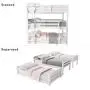 Dorel Living Sierra Triple Floor Bunk Bed | White | DL7891TBBW model Dorel Living Sierra Triple Floor Bunk Bed | White | DL7891TBBW model
