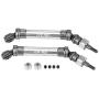 2PCS 1/10 RC Car Front Drive Shaft CVD Transmission Axle Spare Parts Compatible with Traxxas Slash 4X4 RC Truck Accessory( Titanium Gray)