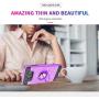 Note 5 case Galaxy Note 5 Case with HD Screen Protector,Ymhxcy 360 Degree Rotating Ring & Bracket Rubber Dual Layer Shock Bumper Resistant Back Cover for Samsung Galaxy Note 5-ZH Purple