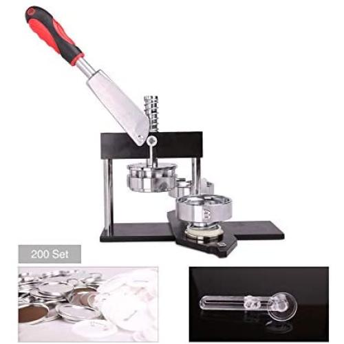 58mm Button Badge Maker Machine, Multiple Die Moulds, Button Parts + Circle Cutter, Metric System, Arts and Crafts, Celebrations, Parties, Personalized Buttons