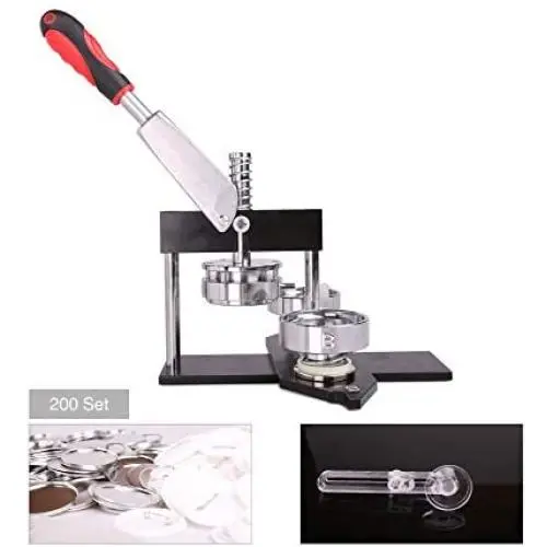 58mm Button Badge Maker Machine, Multiple Die Moulds, Button Parts + Circle Cutter, Metric System, Arts and Crafts, Celebrations, Parties, Personalized Buttons