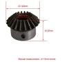CNBTR 2PCS 45# Steel 2 Modulus 20 Teeth 14mm Hole Dia 90 Degrees Tapered Bevel Gear Wheel