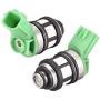 X AUTOHAUX JS4D-2 2 Pins Automobile Fuel Injector Replacement Plastic Metal for Nissan Frontier 1998-2004