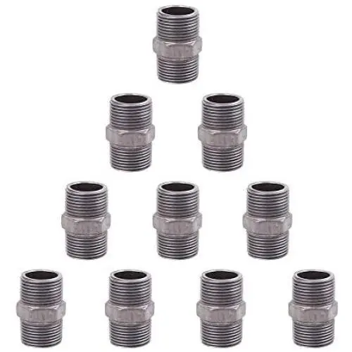 GOOVI 3/4 Inches Malleable Cast iron Pipe Black Male Coupling Connector, 3/4 Inches Black Pipe Threaded Pipe Nipples, Build Vintage DIY Shelving Steampunk Furnitur, 10 Pack. GOOVI 3/4 Inches Malleable Cast iron Pipe Black Male Coupling Connector, 3/4 Inches Black Pipe Threaded Pipe Nipples, Build Vintage DIY Shelving Steampunk Furnitur, 10 Pack.