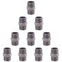GOOVI 3/4 Inches Malleable Cast iron Pipe Black Male Coupling Connector, 3/4 Inches Black Pipe Threaded Pipe Nipples, Build Vintage DIY Shelving Steampunk Furnitur, 10 Pack.