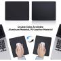 JEDIA Mouse Pad, Black Premium Hard Metal Aluminum Mousepad, Double Side Waterproof Ultra Smooth Mouse Pad for Fast and Accurate Mouse Control for Office and Gaming, 9.4 x 7.9inch