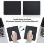 JEDIA Mouse Pad, Black Premium Hard Metal Aluminum Mousepad, Double Side Waterproof Ultra Smooth Mouse Pad for Fast and Accurate Mouse Control for Office and Gaming, 9.4 x 7.9inch