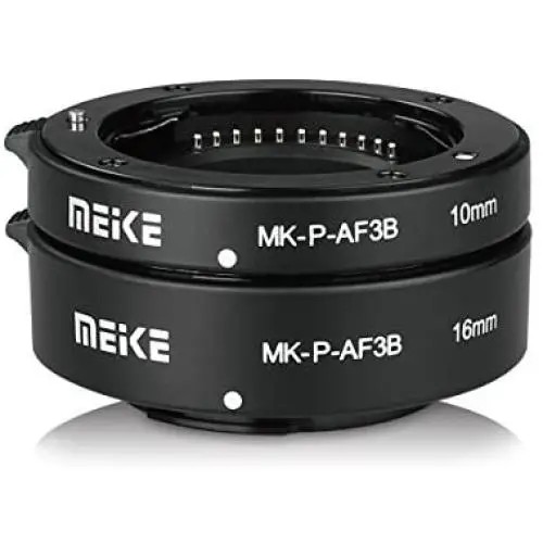 MEIKE MK-P-AF3B 10mm 16mm Auto Focus Extension Tube for Olympus Panasonic Micro Four Thirds System M4/3 Camera Lenses (All Plastic) MEIKE MK-P-AF3B 10mm 16mm Auto Focus Extension Tube for Olympus Panasonic Micro Four Thirds System M4/3 Camera Lenses (All Plastic)