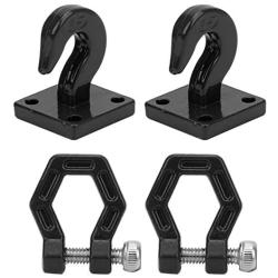 keenso 2PCS Metal Trailer Hook Parts Fit for SCX10 90046 Trx4 D90 1/10 RC Climbing Car Accessory( Black)