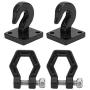 keenso 2PCS Metal Trailer Hook Parts Fit for SCX10 90046 Trx4 D90 1/10 RC Climbing Car Accessory( Black)