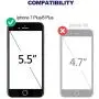 Compatible iPhone 8 Plus Case, Waterproof Phone Case for iPhone 7 Plus with Stand, Shockproof Military Grade Heavy Duty Silicone with Screen Protector Full Body Rugged Armor Metal Cover for Apple