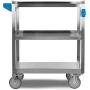 Carlisle UC3031827 Stainless Steel 18-8 Utility Cart, 300-lb. Capacity, 34'' x 18'' x 27'', 3 Shelf