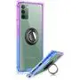 ANSIWEE Galaxy Note 20 6.7 Inch Case, Metal Ring Kickstand Work with Magnetic Car Mount Cover Reinforced Drop Protector Bumper Clear Hard Back Cases Designed for Samsung Galaxy Note 20 (Purple Blue)