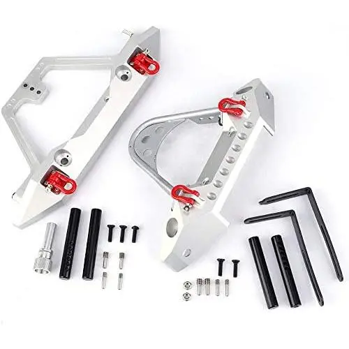 Woyisisi RC Bumper, Metal RC Car Front Rear Bumper Fit for SCX10 90046 Trsxxas TRX4 1/10 RC Crawler Woyisisi RC Bumper, Metal RC Car Front Rear Bumper Fit for SCX10 90046 Trsxxas TRX4 1/10 RC Crawler