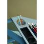 Studio Designs Futura Tower, Silver/Blue Glass