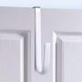 Over Door Hook White - 4Pack Soft Rubber Surface Design to Prevent Article Scratches,Single Door Hook for Bathroom,Kitchen,Bedroom,Cubicle,Shower Room Hanging Towel,Clothes,Pants,Shoe Bag,Coat