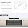 Lordear 32 Inch Black Kitchen Sink Undermount 16 Gauge Stainless Steel Gunmetal Black Single Bowk Kitchen Sink Basin