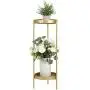 LITA Plant Stand with 2 Tier Tall Metal Flower Plants Pot Holder Display Shelf for Indoor or Outdoor Plants Corner Display - Glod Dia. 10'' x H 30'' LITA Plant Stand with 2 Tier Tall Metal Flower Plants Pot Holder Display Shelf for Indoor or Outdoor Plants Corner Display - Glod Dia. 10'' x H 30''