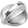 AMI PARTS WB03T10325 Cooktop Burner Knob Control Burner Knob Replacement Stainless Steel Compatible with GE Cooktop/Stove/Oven- Replaces AP5690210 PS3510510(2 pcs)