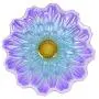 Peaktop Garden Handpainted Flower Fusion Glass Birdbath With Metal Stand, 21.2'' Height, Purple/Light Blue Peaktop Garden Handpainted Flower Fusion Glass Birdbath With Metal Stand, 21.2'' Height, Purple/Light Blue