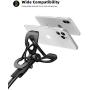Phone Holder Bed Gooseneck Mount - Lamicall Flexible Arm 360 Mount Clip Bracket Clamp Stand for Cell Phone XS Max XR X 8 7 6 Plus 5 4, S10 S9 S8 S7 S6, Overall Length 33.4In(Black)
